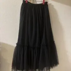 AMERICAN HOLIC チュールロングスカート ブラック Mのサムネイル