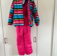 お値下げ　子供用スキーウェア サイズ140 ストライプ