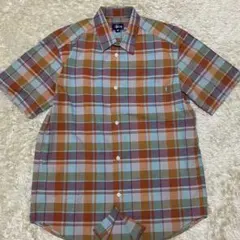 Old Stussy チェック柄 半袖シャツ Mサイズのサムネイル
