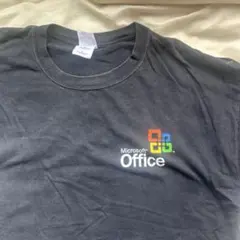 Microsoft Office ロゴ Tシャツ ブラック　企業t 企業tシャツのサムネイル