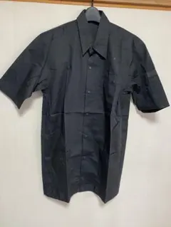 メンズ 半袖シャツジャケット（S・黒）