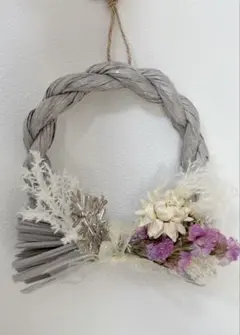 しめ縄　小さめ　リース　お正月　新年　ドライフラワー　インテリア