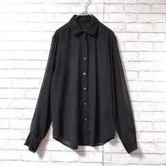 【ノンブルアンペール】ドット柄シアーシャツF日本製 シェルボタン ブラウス