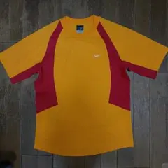 NIKEナイキ90sビンテージ廃盤DRY-FITUV半袖TシャツSオレンジ中古