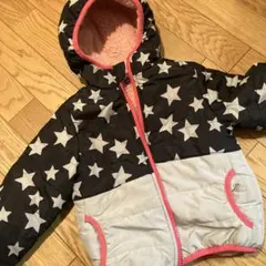 星柄フード付き中綿コート 95cm
