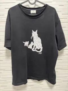 LANVIN en Bleu 猫イラスト Tシャツ ブラック