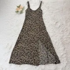 ZARA ザラ　花柄　キャミ　ワンピース　ロング　スリット
