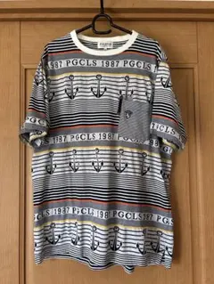 PAGELO マリン柄 ポケット付き Tシャツ LLサイズのサムネイル