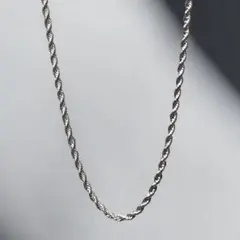 ロープチェーン 60cm 幅3mm チタン シルバー 金属アレルギー対応のサムネイル