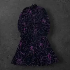 AKRIS punto 花柄 グラフィック シルク シャツワンピースのサムネイル