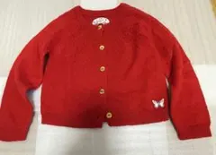 SeRGeNT MaJoR 赤いカーディガン 蝶　104cm フランス