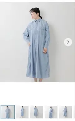 Orslow オアスロウ ロング シャンブレー 長袖 ワークシャツ ドレスのサムネイル