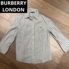 【美品】BURBERRY/バーバリーロンドン ストライプオープンシャツ