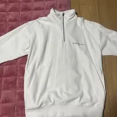 Quiksilver ハーフジップ ホワイト スウェット M