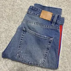 ZARA TRF ザラ サイドライン入り デニムパンツ　ジーンズ カットオフ