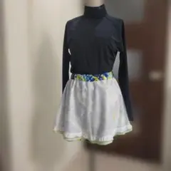テニス フレアスカート ネイビー ホワイト❤ハンドメイド(XＬ) ロング丈のサムネイル