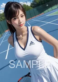 AI 美女 清楚 A4ポスター グラビア 美人 テニス 高画質 c092023