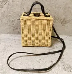 【 新品 / 未使用 】 【 美品 】 ikot 牛革 クリア かご バッグ ショルダーバッグ かごバッグ ラタン バスケット 牛革 本革 ikot