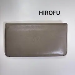 HIROFU ヒロフ　本革レザー　長財布　グレージュのサムネイル