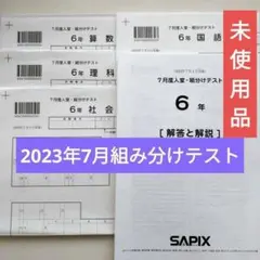 SAPIX 4年生 2025年マンスリーテストセット 結果）SAPIX 4年生 マンスリーテスト 2025年6月 - 2028中学