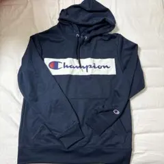 【美品】お値下げ○ Champion ネイビー フード付きパーカー Sサイズ
