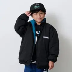 XLARGE キッズ ダウンジャケット ブラック ターコイズ