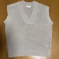 SLOBE IENAベージュ ニットベスト