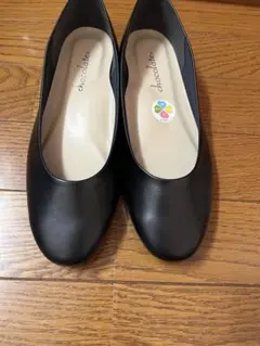 フラットブラックパンプス　　サイズ23.5cm 晴雨兼用　日本製