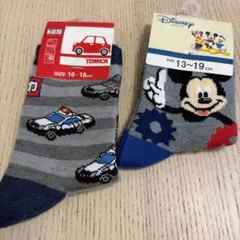 トミカ　ミッキー　靴下　2点セット