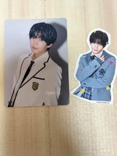 長尾謙杜　HARD WORK ファミクラ盤　トレカ&ステッカーセット