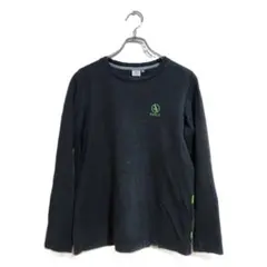 AIGLE 長袖 カットソー ロゴ 刺繍 綿 黒 M シンプル インナー 春秋のサムネイル