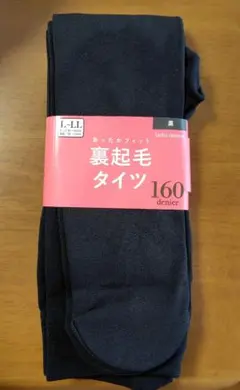 tutuanna 裏起毛タイツ 160デニール L-LL 黒のサムネイル