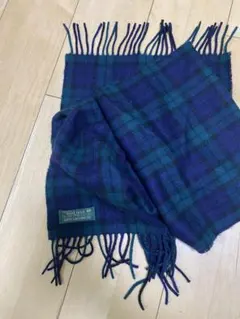 アイルランド製、カシミヤ100% タータンチェック　　マフラー