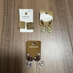 新品未使用Lattice ピアス3点セット