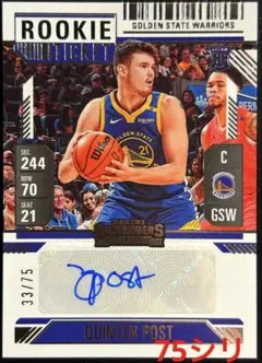 NBAカード Contenders Quinten Post RC /75