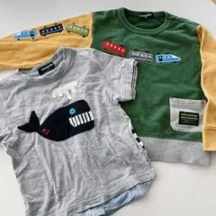クレードスコープ　100 トレーナー　Ｔシャツ　セット　クジラ　刺繍　新幹線