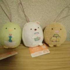 すみっコぐらし　お買い物ちびマスコット ぺんぎん？　しろくま　とんかつ