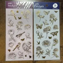 シール　シートシール　ヴィンテージゴールド　箔押し　デコレーション　amifa