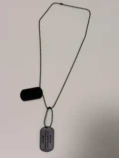 マットブラック ドッグタグ ネックレス
