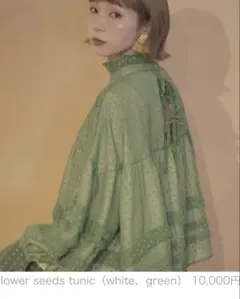 POPPY シアートップス 花柄 ハイネック あさぎーにょ 定価12600円