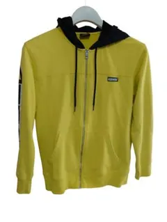 DIESEL M イエロー ブラック ジップアップパーカー