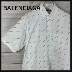 バレンシアガ モノグラムロゴ 総柄シャツ 38 白 半袖 BALENCIAGAのサムネイル
