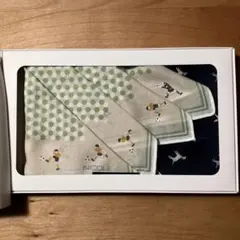 NICOLEサッカー& renoma犬デザインハンカチ２枚セット