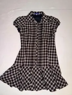 BURBERRY BLUE LABEL チェック柄半袖ワンピース 38 バーバリー・ブルーレーベルチェック柄半袖シャツワンピース 38 - メルカリ