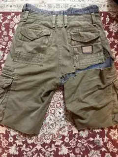 D&G デニムドッキングカーゴショートパンツ オリーブ
