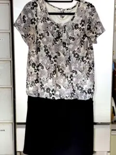 【値下げ】TALBOTS 　花柄半袖ワンピース Mサイズ