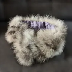 【ROPE】リアルファー マフラー ティペット グレー系