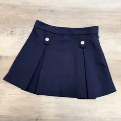 Jacadi♥ネイビー ボックスプリーツスカート/4A 104cm