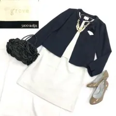 新品未使用 スーツ grove ジャケット SHOO LA RUE スカート