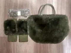 レディースファー付きショルダーバッグのサムネイル